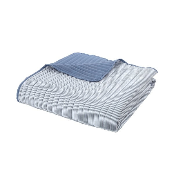 Cuvertură albastră matlasată 220x230 cm Stripe – Catherine Lansfield