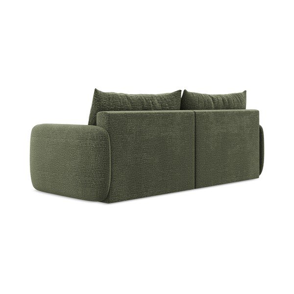 Canapea verde extensibilă/cu spațiu de depozitare 238 cm Kalena – Makamii-image-3