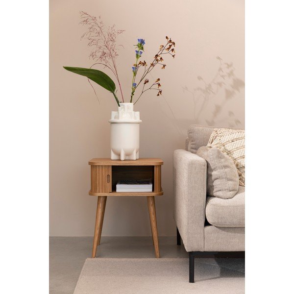 Noptieră în culoare naturală cu aspect de lemn de stejar Barbier – Zuiver-image-1