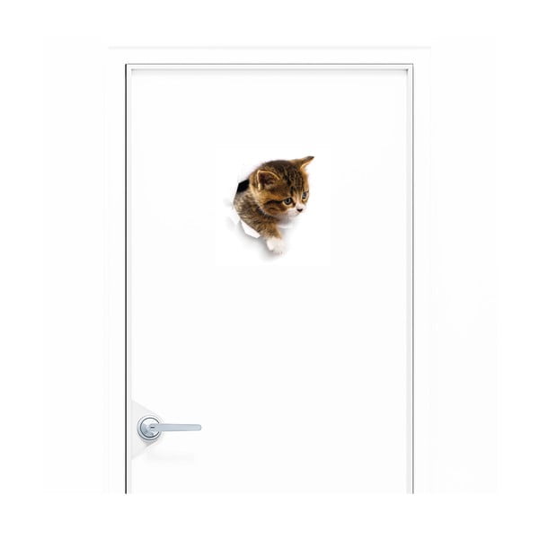 Autocolant de perete Ambiance Hiding Cat-image-1