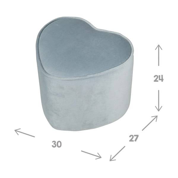 Puf pentru copii  albastru deschis cu tapițerie din catifea Lil Sofa – Roba-image-2