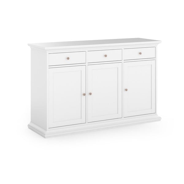 Comodă albă joasă 144x92 cm Paris – Tvilum-image-4