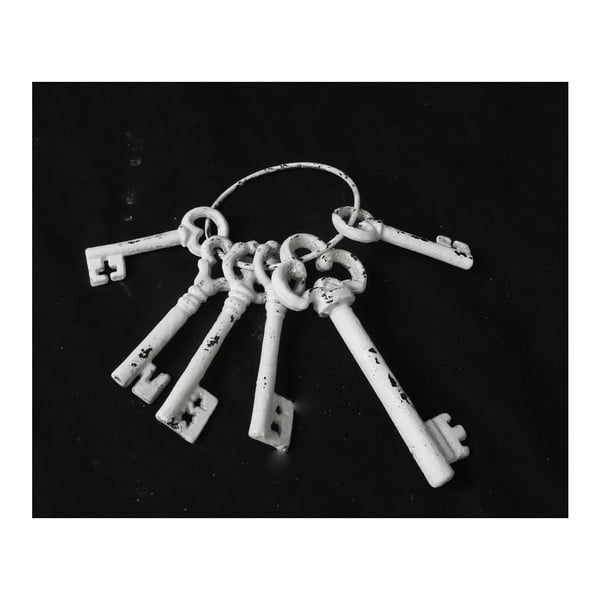 Set 6 chei decorative din ceramică Interiörhuset Keys Vintage