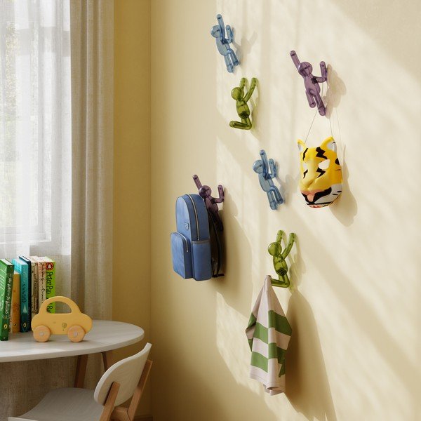 Cârlige 3 buc. autoadezive din plastic Buddy – Umbra-image-4