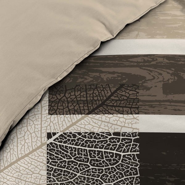 Lenjerie de pat maro din bumbac pentru pat dublu 200x200 cm So Natural – douceur d'intérieur-image-3