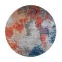 Covor albastru/portocaliu lavabil rotund ø 100 cm – Vitaus