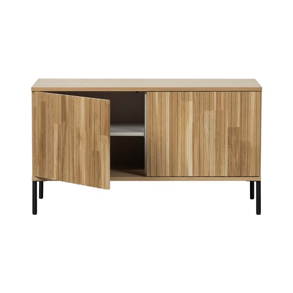 Comodă TV în culoare naturală cu aspect de lemn de stejar 100x56x44 cm Gravure – WOOOD-image-3