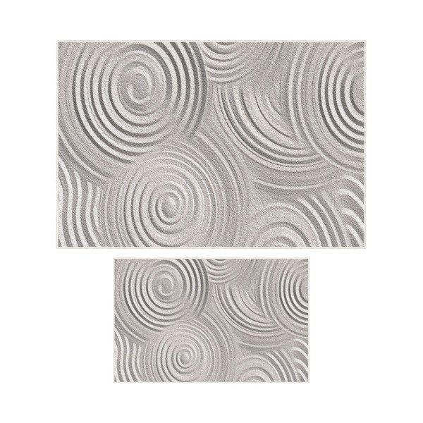 Covorașe de baie gri-deschis 2 buc. 60x100 cm – Foutastic