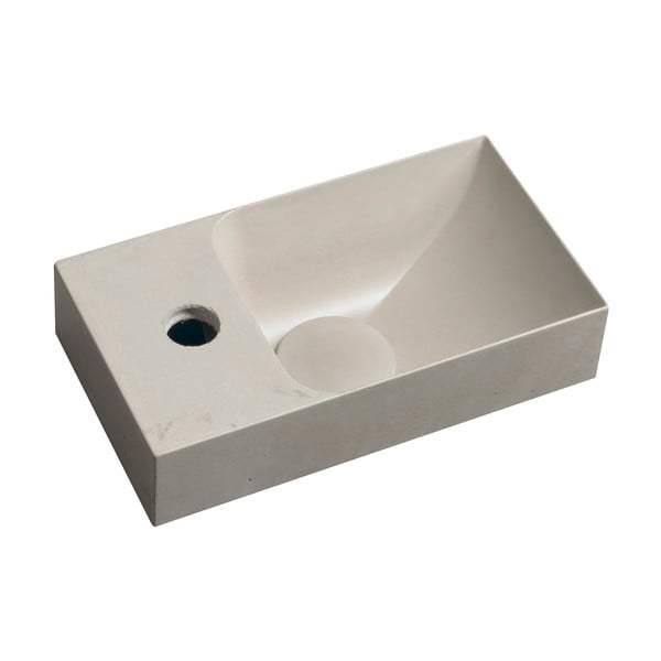 Chiuvetă mică pentru WC gri deschis din beton 31x17 cm Piccolino – Sapho