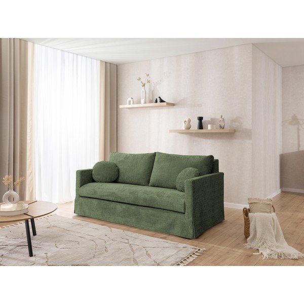 Canapea verde 195 cm Paphos – Ropez-image-2