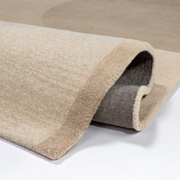 Covor în culoare naturală țesut manual din lână 150x240 cm Lozenge – Flair Rugs-image-2