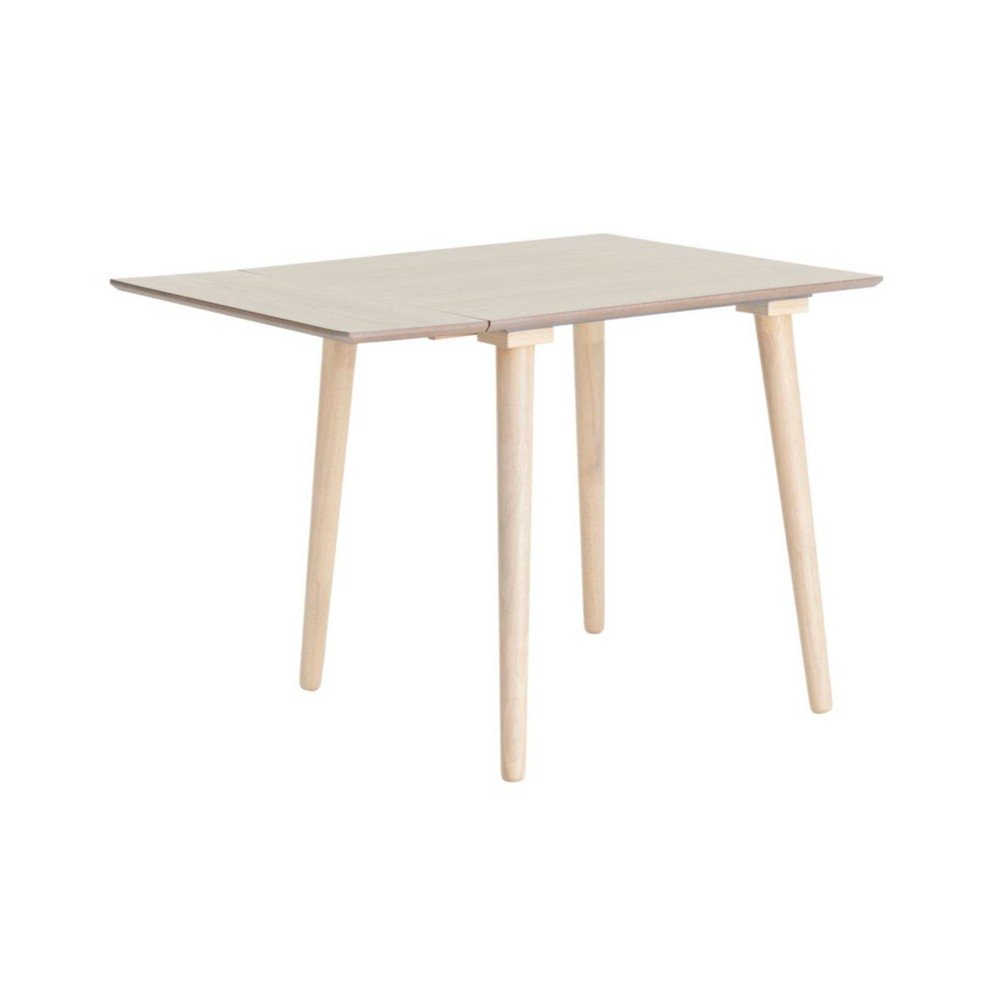 Masă de dining extensibilă cu aspect de lemn de ulm cu blat suplimentar 80x80 cm Jolina – Ellos Home