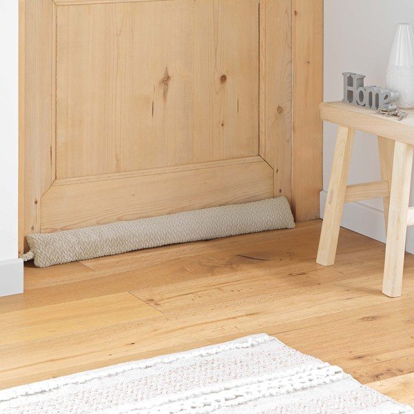 Protecție anti-curent pentru ușă bej 10x80 cm Flanela – douceur d'intérieur-image-1