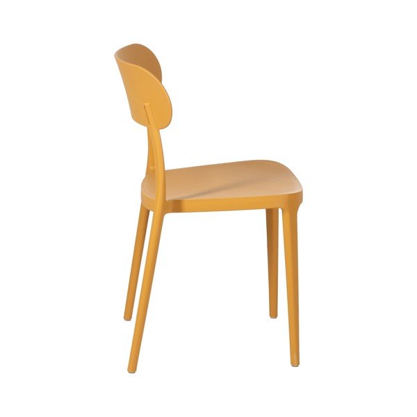 Scaune de dining galben-muștar 2 buc. din plastic – Ixia-image-4