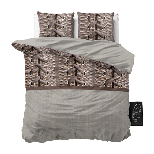 Lenjerie de pat din micropercal Sleeptime Laces, 200 x 220 cm