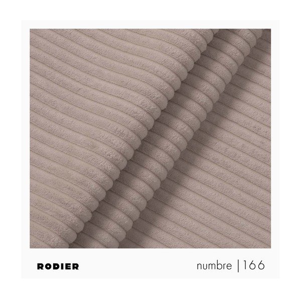 Canapea bej cu tapițerie din catifea reiată  205 cm Villet – Rodier-image-3