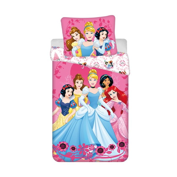 Lenjerie de pat pentru copii din bumbac pentru pat de o persoană 140x200 cm Princezny "Heart" – Jerry Fabrics