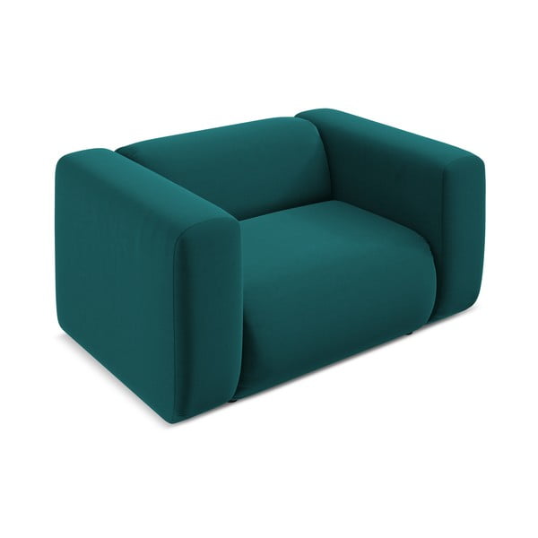 Fotoliu turcoaz cu tapițerie din catifea Ekahi – Makamii-image-3