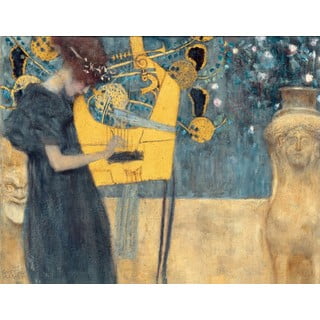 Reproducere tablou Gustav Klimt - Music, 90 x 70 cm