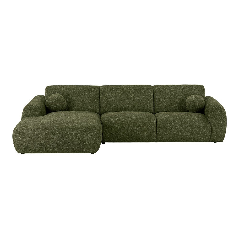Colțar verde (cu colț pe partea stângă/cu șezlong) Clyde – House Nordic