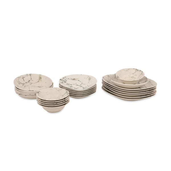 Set veselă 24 piese din porțelan Kütahya Porselen Light Marble-image-2