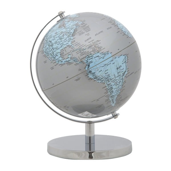 Glob decorativ Mauro Ferretti Mappamondo Silver, ⌀ 20 cm