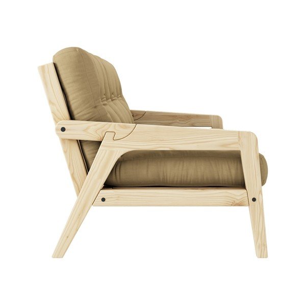 Canapea extensibilă maro/bej 204 cm Grab - Karup Design-image-4