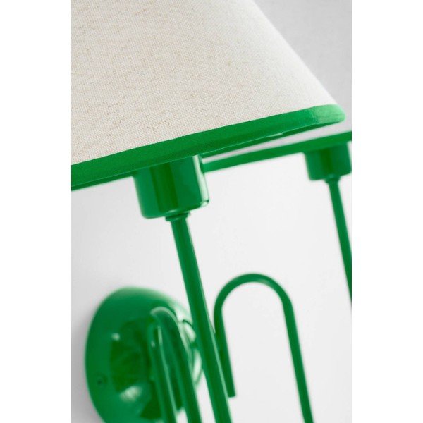 Aplică de perete verde/bej din in cu alimentare la priză Juliet – Jotex-image-4