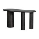 Masă consolă maro închis cu aspect de lemn de pin 70x150 cm Maan – WOOOD