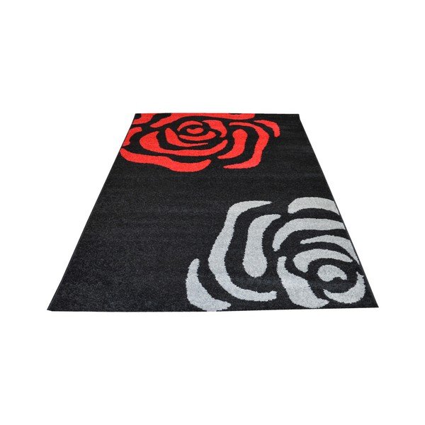 Covor Flair Rugs Fleurs Black and Red, 160x235 cm-image-1