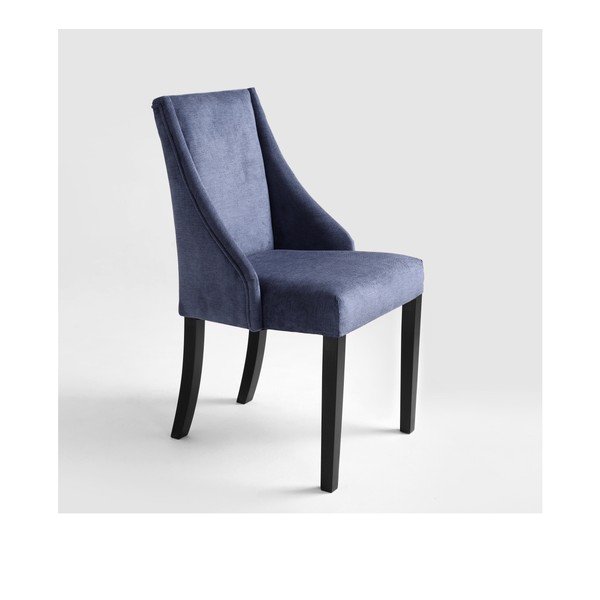 Scaun cu picioare negre Custom Form Venti, albastru închis-image-1