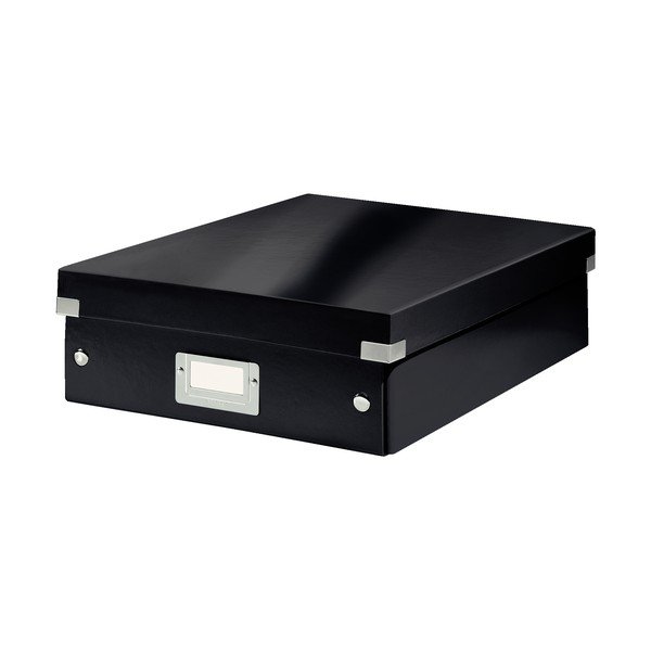 Cutie de depozitare neagră din carton cu capac 28x37x10 cm Click&Store – Leitz-image-2