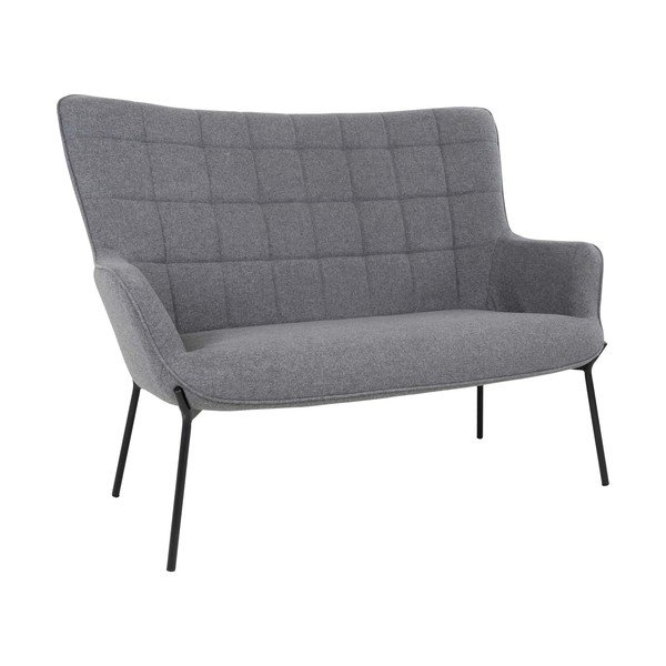Canapea gri 128 cm Glasgow - House Nordic-image-1