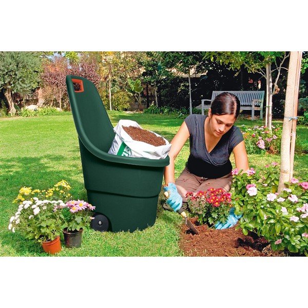 Coș de grădină verde închis din plastic Easy go – Keter-image-2