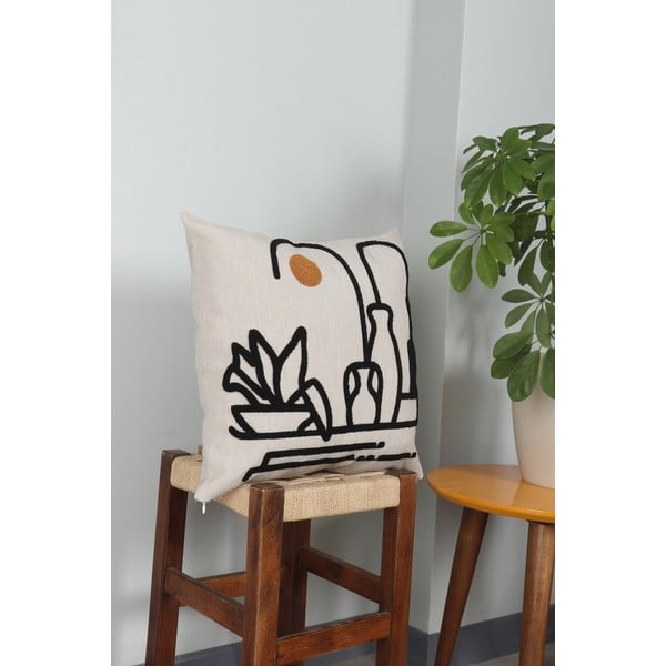 Față de pernă din in 43x43 cm Winter Sun – Mioli Decor-image-2