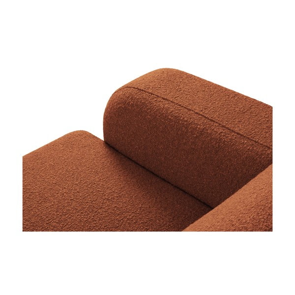 Colțar maro cu tapițerie din stofă bouclé (colț dreapta) Molino – Micadoni Home-image-4