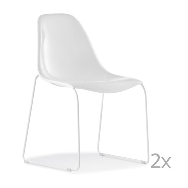 Set 2 scaune Pedrali DayDream, alb