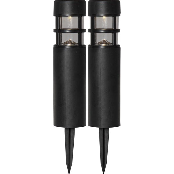 Set de 2 lumini solare cu LED-uri pentru exterior Star Trading Rundi, înălțime 28 cm