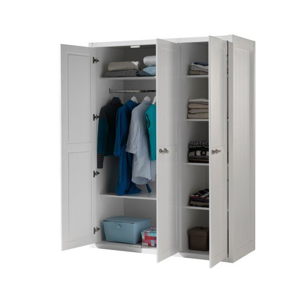 Dulap pentru copii Vipack Lewis, lățime 145 cm, alb-image-1