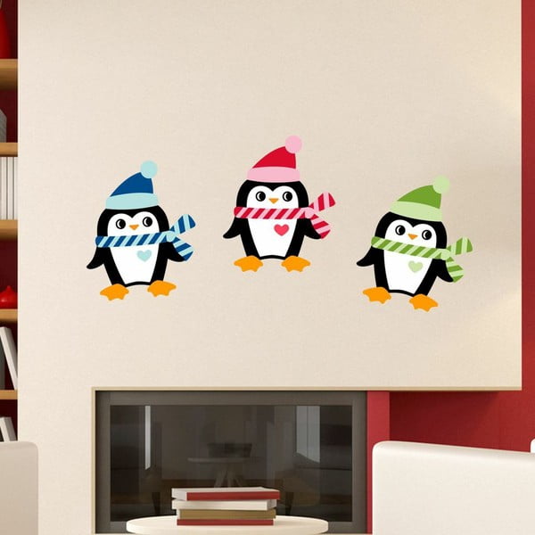 Set 3 autocolante Crăciun Ambiance Christmas Penguins