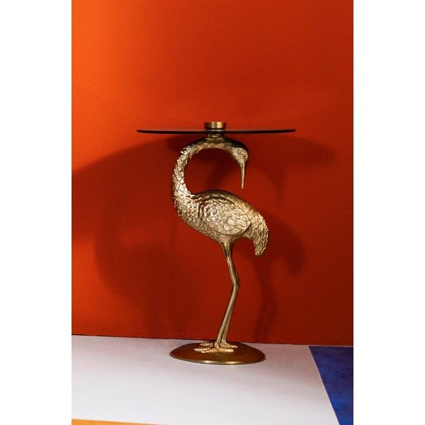 Măsuță auxiliară rotundă cu blat din sticlă ø 40 cm Galapagos – Jotex-image-4