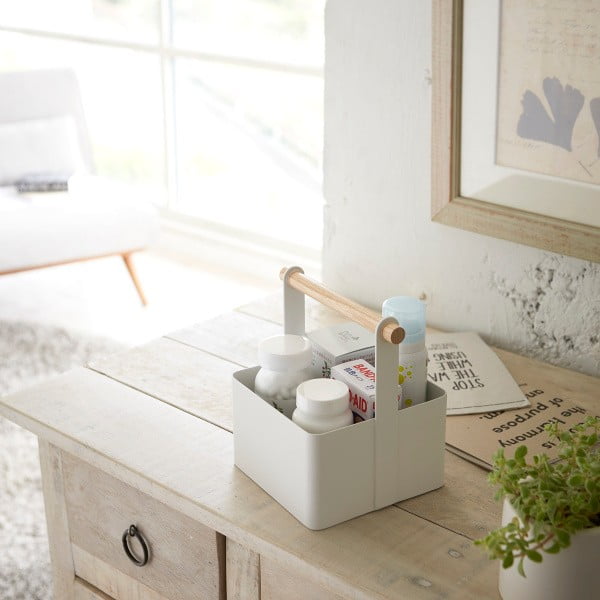 Cutie multifuncțională YAMAZAKI Tosca Tool Box S, alb, lungime 16 cm-image-1