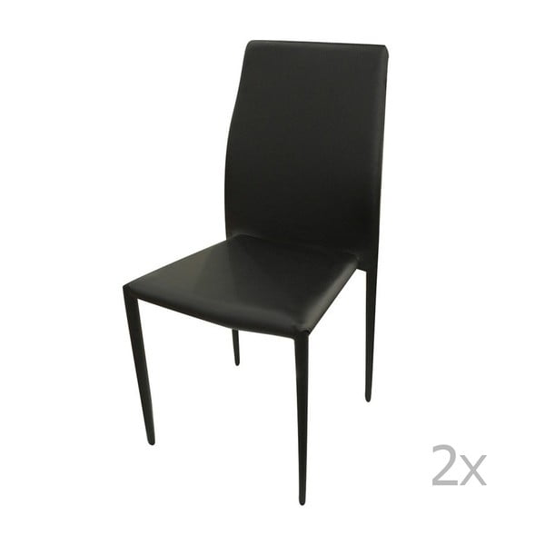 Set 2 scaune Dacey, negru