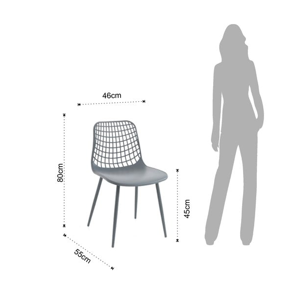 Scaune de dining gri 2 buc. Nairobi – Tomasucci-image-4