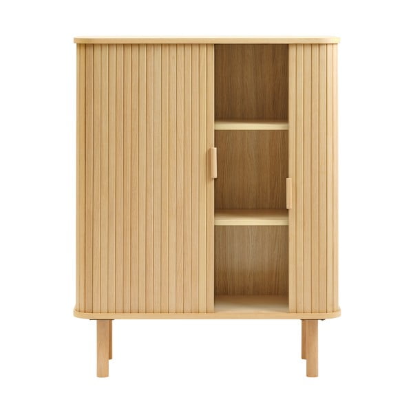 Dulap cu aspect de lemn de stejar cu ușă glisantă 113x90 cm Cavo – Unique Furniture-image-3