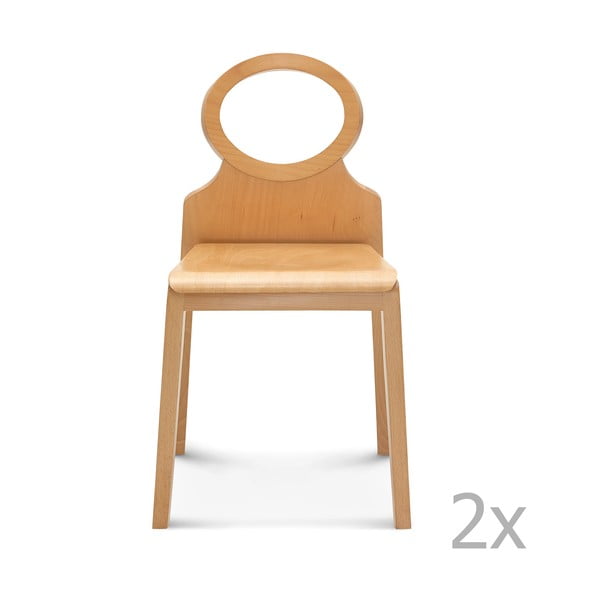 Set 2 scaune de lemn Fameg Gerdi