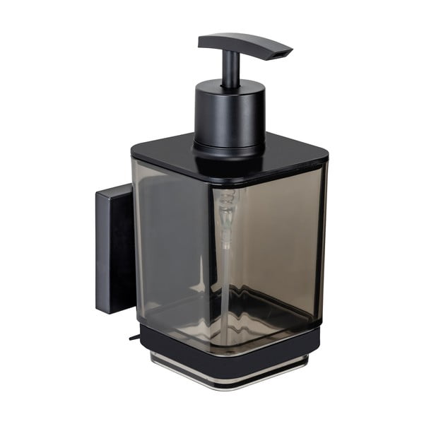 Dozator de săpun lichid negru autoadeziv din plastic 340 ml Quadro – Wenko-image-3