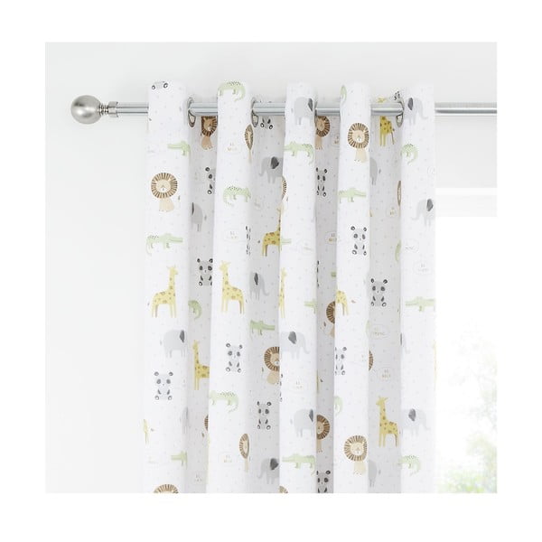 Draperii pentru copii albe 2 buc. 168x183 cm Roarsome Animals – Catherine Lansfield