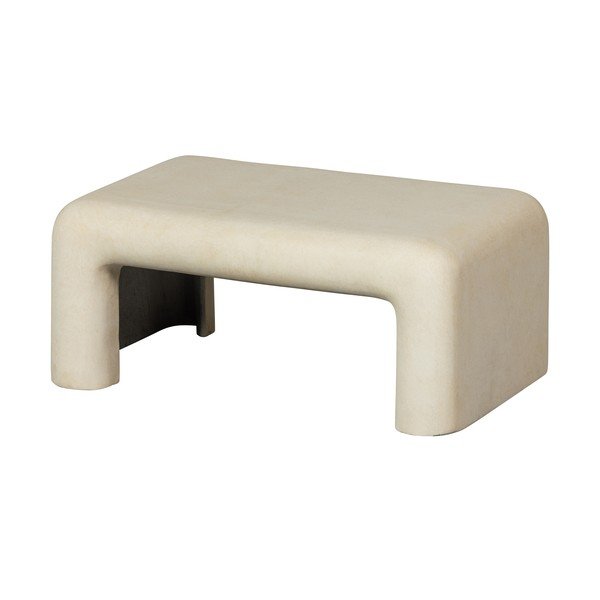 Măsuțe de cafea crem 2 buc. cu aspect de piatră 42x92 cm Stani – WOOOD-image-2