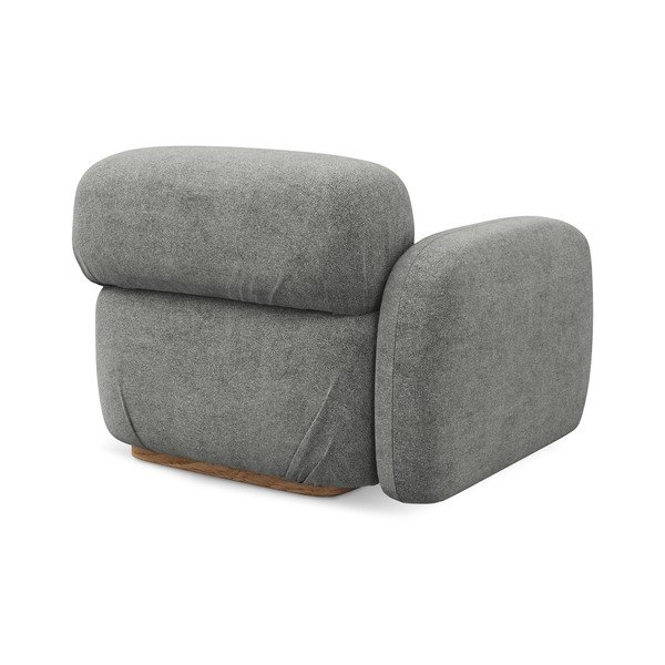 Modul pentru canapea modulară gri cu tapițerie din țesătură bouclé (cu colț pe partea stângă) Ailani – Makamii-image-3